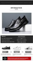 Nuevos zapatos de cuero para hombres zapatos de cuero casuales transpirables de negocios de un pedal - details 8