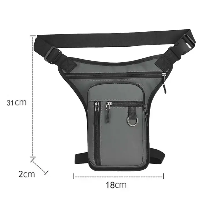 Bolsa de Viaje Táctica para Motocicleta Bolsa de Cintura de Deportes al Aire Libre de Cuero PU - 1