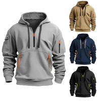 Sudadera con capucha para hombre, chaqueta deportiva informal con bolsillos, - details 0