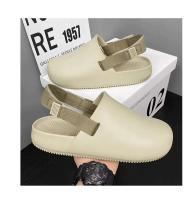 Birken verano Casual ropa exterior sandalias nueva moda talla grande media cerda perezoso suela gruesa zapatillas de hombre botón - details 14
