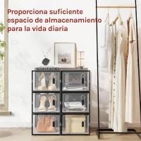 Cajas de Zapatos de Plástico Transparentes Apilables y Plegables Organizador de Zapatos para Armario con Tapa Frontal - details 24
