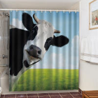 Cortinas De Ducha divertidas para baño, decoración con ganchos, impermeables, 3D tela De poliéster, lindo gato, dinosaurio - details 21