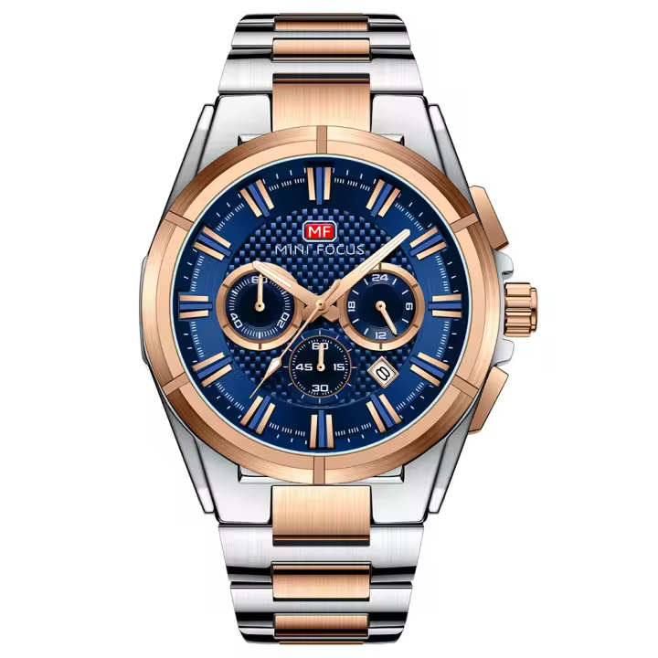 Reloj de Cuarzo Impermeable Correa de Acero Inoxidable Empleado en Casual Luminoso - 1