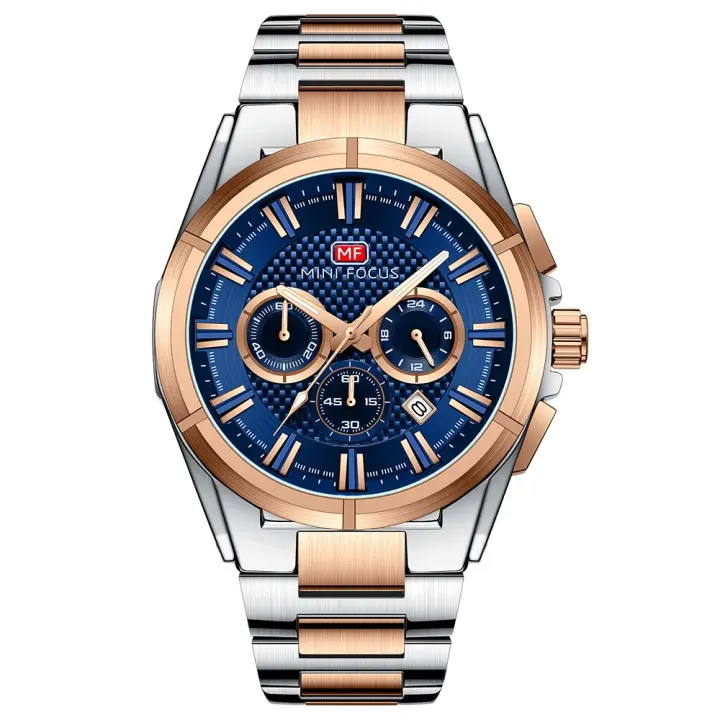 Reloj de Cuarzo Impermeable Correa de Acero Inoxidable Empleado en Casual Luminoso - 1