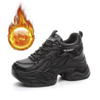 Zapatos deportivos de plataforma con cuña blanca pequeña estilo casual para mujer, aumento de altura, para interiores, 2025 - details 3