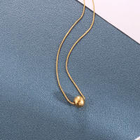 Collar de Acero Inoxidable Redondo 316L con Colgante de Bola Cadena de Serpiente - details 2
