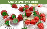 fresa artificial decoración de frutas de fresa artificial fresas de plástico accesorios
