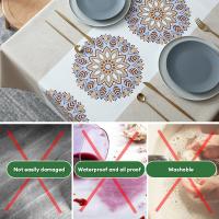 4/6/8 Seater Waterproof Table Cloth Cover Dining Table PVC Rectangular Mantel/Mantle Decor Aesthetic - details 3