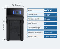 HQIX-cargador de batería para cámara Canon iVIS HF R82 VIXIA HF R30 R32 R300 R600 LEGRIA HF M500 M506 M56 M52 M50, BP-727 - details 5