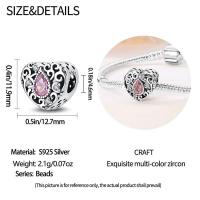 Encanto Clásico de Plata Esterlina S925 - Romántico Pulsera de 3mm con Zirconio - Ideal para Joyería DIY para Mujeres - details 11