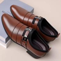 Zapatos de Cuero Clásicos para Hombres Mocasines de Punta Afilada Perfectos para Boda, Fiesta, Oficina, Vestir Casual Camisas Polo, Moda para Hombres - details 8