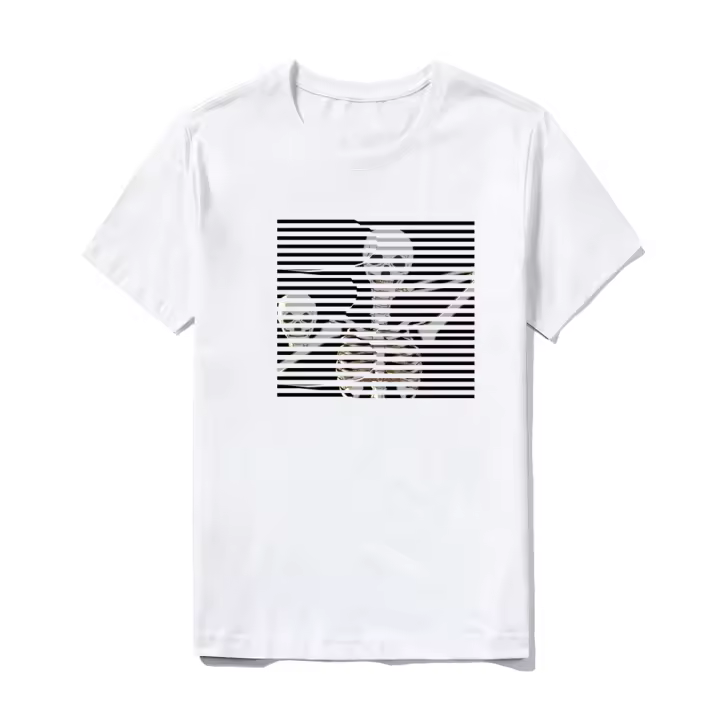Camiseta casual Camiseta básica de manga corta de algodón de verano para hombre 
 Camisetas de hombre vintage estampadas con diseño estampado - 1