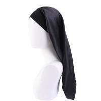 Gorros de Seda Largos para Mujeres Gorro de Dormir de Ancho Elástico con Diadema de Cuidado del Cabello Braids de Peluqua Natural - details 5