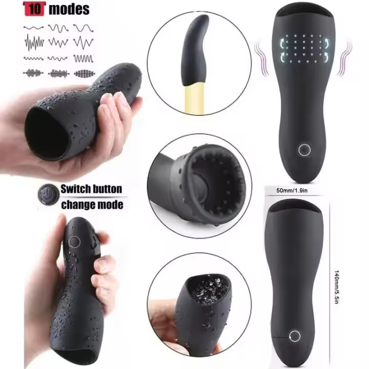 Embalaje privado Sexy Vagina Ordeño hine Vua Dispositivo masculino Vagaina Sucking Guy Vibrador de vacío Hombres Bestseller Vaginttes Comforter - 1