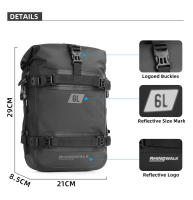 Rhinowalk-bolsa de parachoques para motocicleta, resistente al agua, barras de choque con marco de 6L, herramienta de reparación de parachoques, paquete de colocación, bolsa de equipaje para tanque de Motor - details 10