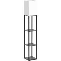 Lámpara de Pie, Temperatura de 3 Colores, Lámpara con Estantes con Bombilla LED, Lámpara de Salón, Dormitorio, Estudio y Oficina, Negro,Decoración Hogar Vintage - details 14
