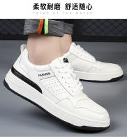 Zapatos casuales de moda de cuero nuevos, zapatillas de hombre con plataforma blanca - details 16
