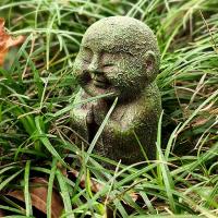 Estatua de monje Zen impermeable creativa, artesanía de resina, estatuilla de Bodhisattva, escultura de Buda realista, decoración de escritorio para el hogar - details 3