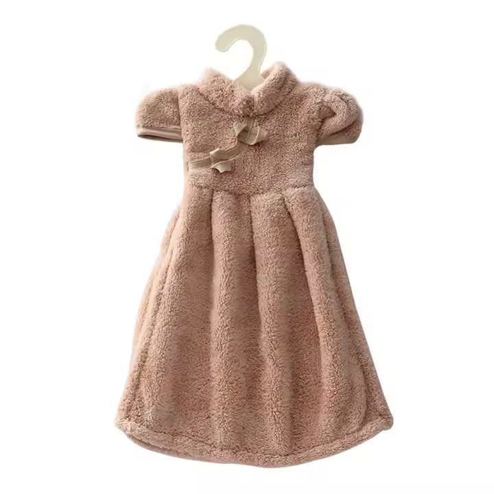 Lavado de lana Coral, ropa pequeña suave, Mini vestido, pañuelo de alta calidad, paño de cocina para el hogar, paño de mano, toalla de microfibra - 1