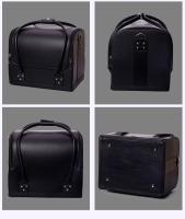 Caja de cosméticos de cuero PU para mujer, bolso impermeable de gran capacidad para maquillaje de tatuaje de viaje, nuevo - details 6