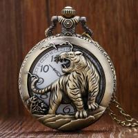 Reloj de Pulsera de Cuarzo Hueco de Tigre de Bronce de Lujo Premium Unisex Correa de Cuero - details 0