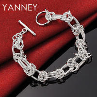 Pulsera de plata estilo hip hop para hombres y mujeres de 8 pulgadas de largo - details 1