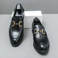 38-46 Zapatos de vestir de cuero genuino para hombre, hermosos y negros a la moda - details 4