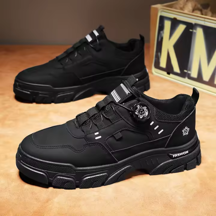 Zapatos de los hombres 2025 nuevo otoño e invierno Martin botas de los hombres antideslizantes y resistentes al desgaste zapatos de trabajo de los hombres de baja parte superior de herramientas zapatos de los hombres zapatos de moda. - 1