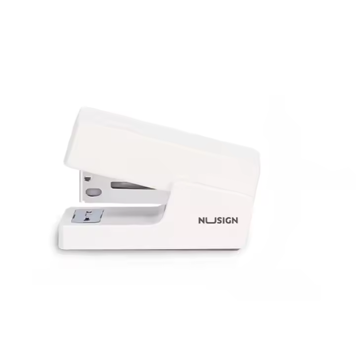 NUSIGN Mini juego de grapadora portátil, máquina de encuadernación de papel de color, papelería de moda, suministros de oficina, 24/6, grapas - 1