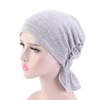 Bandana de Algodón Transpirable para Mujeres Turbante Pre-Atado Gorro de Cabeza para Pacientes de Cáncer Moda Femenina - details 11
