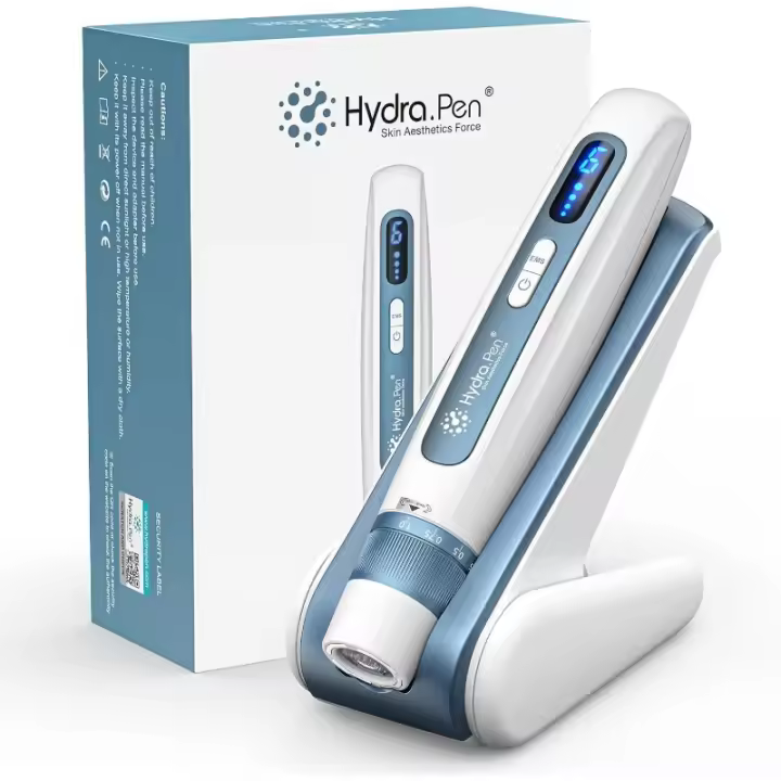 AEVYVKV Hidra.Pen H5 Herramienta Inalámbrica para Cuidado de la Piel 2 Piezas, 12 Cartuchos de Tusas, Dispositivo Facial de Microcorriente 6 en 1, Aplicador de Suero Automático Profesional con Pantalla LED - 1