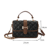 Xiaoxiangfeng cadena de diamantes pequeño bolso cuadrado nuevo de moda y versátil, bolso de mensajero portátil popular para mujer bolso de hombro texturizado - details 1
