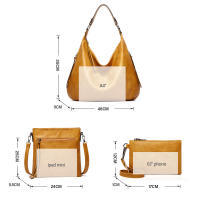 Bolso de Hombro para Mujer, Bandolera de Cuero PU, 3 piezas, informal, Gran Capacidad - details 27