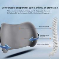 Almohada de cuello ergonómica viscoelástica Almohadilla de apoyo lumbar ajustable para asientos de coche y oficina Accesorios de asiento de larga distancia - details 7