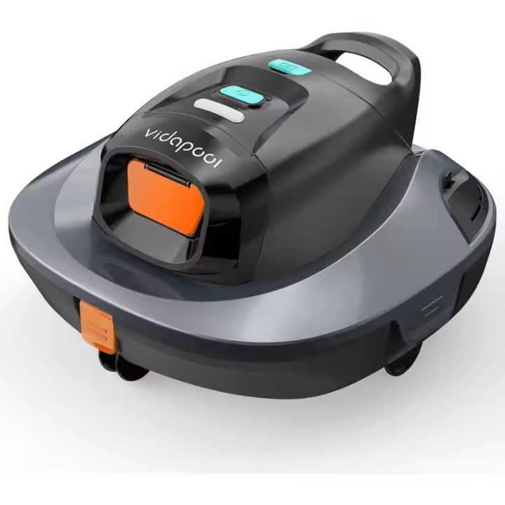 Limpiador de piscinas inalámbrico Vidapool con sistema de navegación avanzado, perfecto para piscinas sobre el suelo y planas, motores duales, - 1