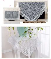 Orgullosas fundas protectoras de papel pintado semitransparente Ence blanco y rosa para fiestas de bodas, manteles bordados, paños de cocina, - details 7