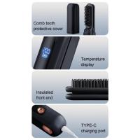 Portátil Sin Cable Alisador de Cabello 3 Velocidades Ajustables Cepillo Eléctrico para Estilizar Rizos Desenredador para Belleza - details 22