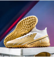 Zapatos de fútbol de marca para hombre, botas de fútbol de tobillo alto Unisex para exteriores, zapatillas cómodas de entrenamiento deportivo de fútbol sala FG/TF - details 33