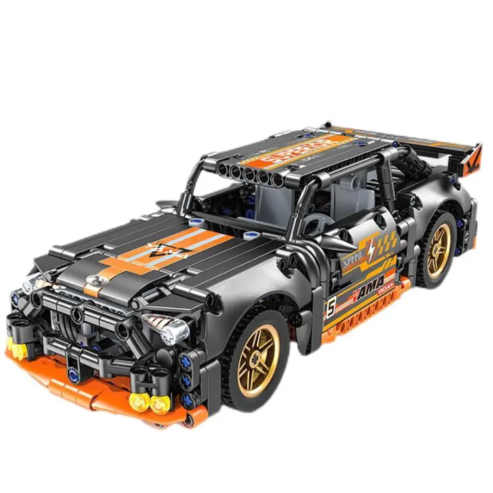 Bloques de construcción técnicos para niños, coche de carreras para armar juguete de ladrillos, DIY - 1