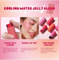 Rubor de gelatina de agua refrescante, tinte de labios de gelatina de leche, multiusos, tinte de labios y mejillas, colorete facial en barra de maquillaje de larga duración - details 1