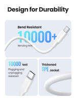 UGREEN-Cable de carga rápida USB tipo C para Macbook, iPad, Samsung, Xiaomi, 100W - details 9
