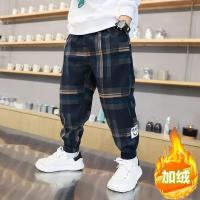 Pantalones de Moda Deportiva Casual para Niños Cálido Algodón con Cordón de Terciopelo - details 0