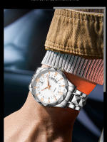 Hombre calendario luminoso impermeable moda cuarzo simple negocios casual mesa de diamante - details 6