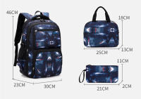 Mochilas escolares de nailon impermeables de 3 piezas para niños y adolescentes, bolsa de almuerzo, estuche para lápices - details 13