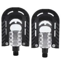 1 par de pedales de aluminio universales antideslizantes anchos, pedales de bicicleta de carretera ligeros y plegables - details 1