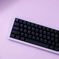114 Key Translucent Double Shot ABS Keycaps Purple Black Semi Transparent Keycap Cherry Profile for MX Switches Gaming Keyboard - details 0
