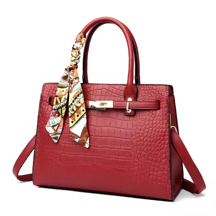 Bolso de mano con estampado de cocodrilo para mujer, bolso cruzado atmosférico - 1