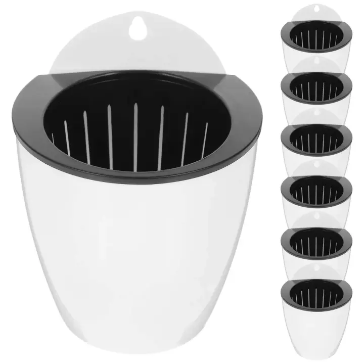 7 piezas de planta ETA, METEOS circular con contenedor, riego automático de interior de plástico - 1