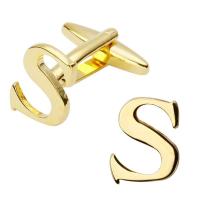 Gemelos de latón pulido a mano para hombre, joyería de alta calidad, chapado en oro, A-Z, 26 letras, moderno, nuevo - details 19