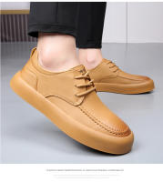 Zapatos de herramientas yuppie de moda transpirables y versátiles, zapatos casuales de suela blanda de cuero genuino para hombres - details 22
